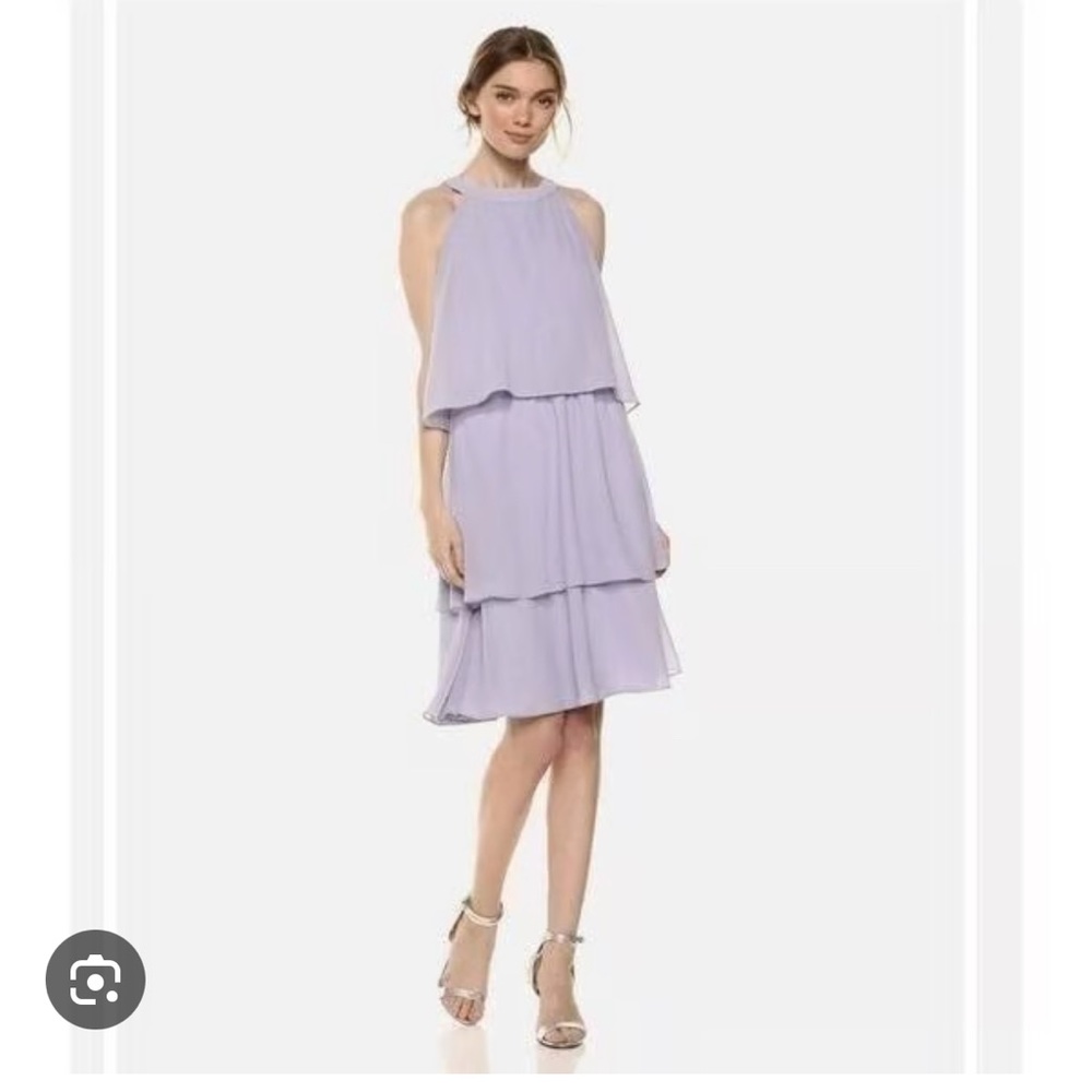 Cupcakes & Cashmere Purple Halter Midi Dress